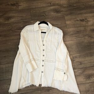 We The Free Cream Textured Shirt